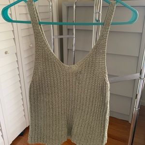 Sage knit tank